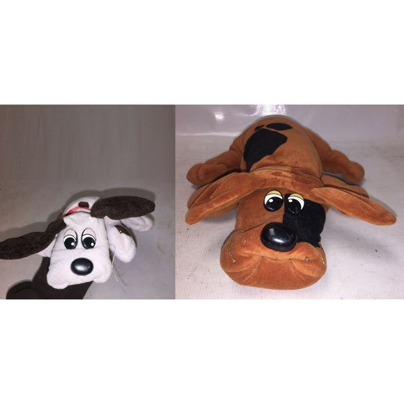 Pair of POUND PUPPIES  1985 Classic 18" Dog & 6" Puppy Plush Spots - Picture 1 of 11